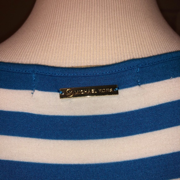 Michael Kors Blue Striped Maxi Dress Size Medium - Picture 3 of 4